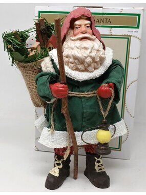 Tabletop Santa Figurine W/ Bag of Toys Christmas Decoration 10.5" Decorative #SB